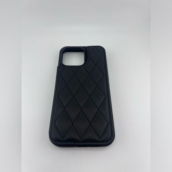iPhone 16 Pro Max Wallet Case/Quilted Leather Look,Card Holder,Magnetic Closure - Picture 3 of 6